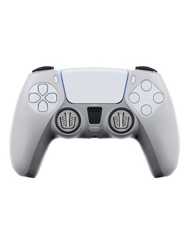 FR-Tec - Coque en silicone transparente + Grips pour Dualsense PS5 - Protection sans altérer l'apparence - Améliore la prise en 