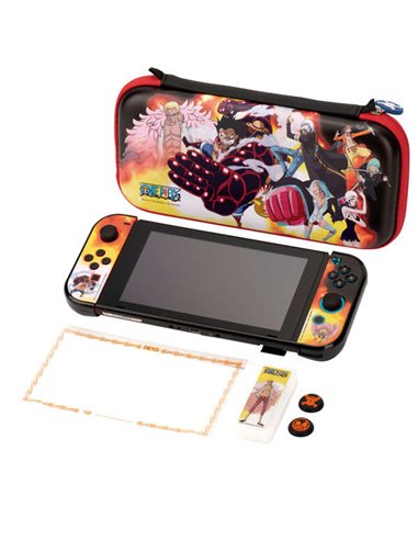 FR-Tec - Étui avec Mousse pour Nintendo - Pack Complet Switch One Piece Dressrosa + Étui Joycon + Poignées Antidérapantes + Prot