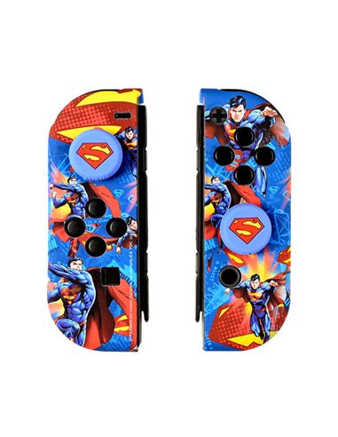 FR-Tec - Étuis de Protection Rigides pour Joycons Superman pour Nintendo - Switch - Poignées avec Logo Superman en Relief - Boît