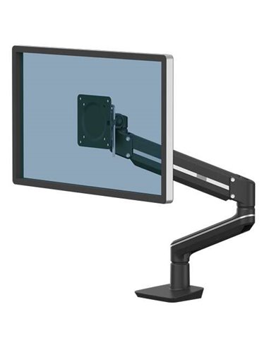 Fellowes - Tige de bras pour moniteur unique - Jusqu'à 9 kg - Réglable avec ressort à gaz - Couleur noire