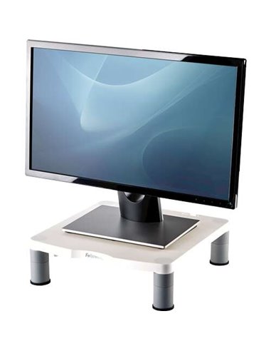 Fellowes - Support pour Moniteur Standard - Réglable sur 3 Hauteurs - Pieds Antidérapants - Jusqu'à 27kg - Couleur Gris