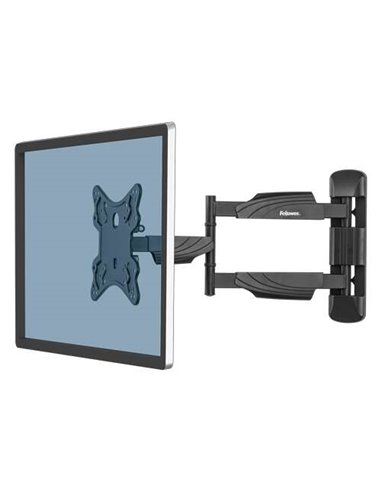 Fellowes - Support TV Mural - Bras Articulé - De 23 à 55" - Jusqu'à 35kg - Système de Gestion des Câbles Intégré - Couleur Noir