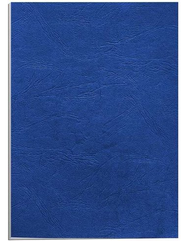 Fellowes - Paquet de 100 couvertures cartonnées imitation cuir Delta Leather A4 - 250 gr - Coloris Bleu