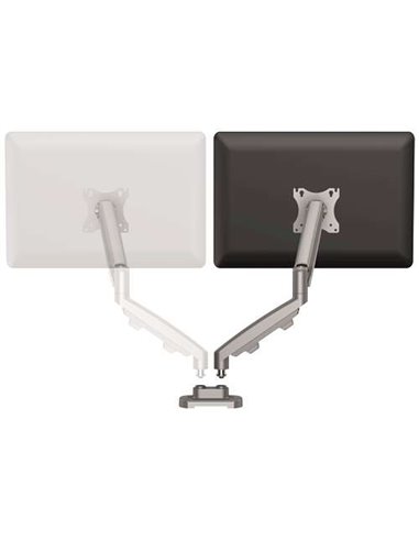 Fellowes - Kit de Conversion Eppa pour Double Moniteur - Jusqu'à 39" et 8kg - Réglable avec Ressort à Gaz - Couleur Argent