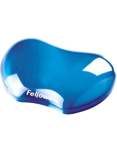 Fellowes - Repose-poignet en gel flexible Crystal - Résistant aux taches - Couleur bleue