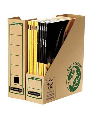 Fellowes - Bankers Box - Porte-revues Earth A4 - Carton recyclé Certification FSC - Couleur Marron