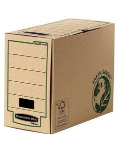 Fellowes - Bankers Box - Boîte de classement Earth Definitive A4 150 mm - Assemblage manuel - Certification FSC en carton recycl