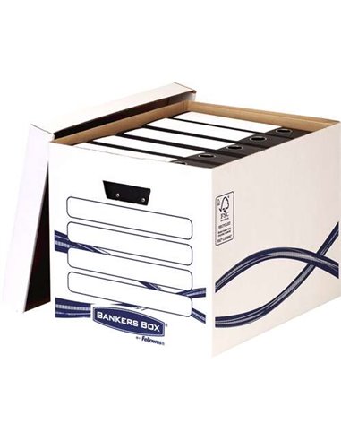 Fellowes - Bankers Box - Conteneur Maxi File Basic - Assemblage manuel - Carton recyclé Certification FSC