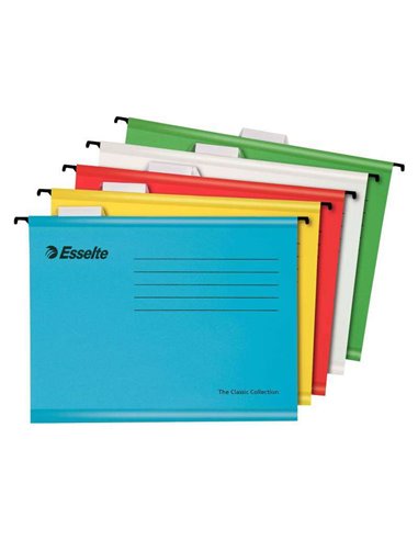 Esselte - Classeur Colg Classique A4 - Daim Renforcé - Paquet de 10 - 10 Fois Plus Résistant - Couleurs Vives - Visualiseurs en 