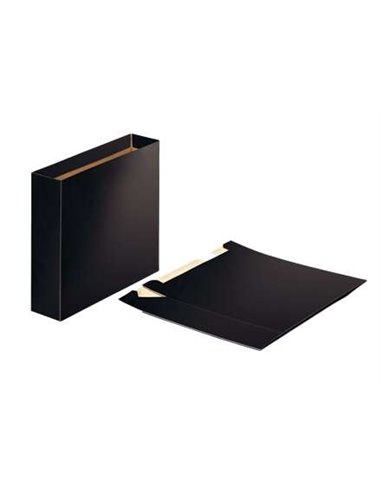 Esselte - Boîte Carton pour Classeurs - Format Folio - Dos 75mm - Capacité 500 Feuilles - Couleur Noir