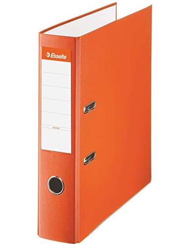 Esselte - Classeur à levier - Format Folio - Dos 75 mm - Capacité 500 feuilles - Coloris Orange