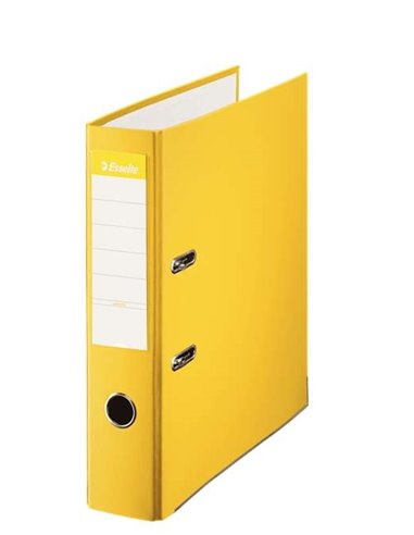 Esselte - Classeur à levier - Format Folio - Dos 75 mm - Capacité 500 feuilles - Coloris jaune