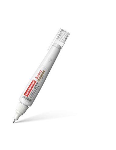 ErichKrause - Stylo Correcteur Extra 8ml - Séchage Rapide - Haute Qualité - Résistant au Froid - Couleur Blanc