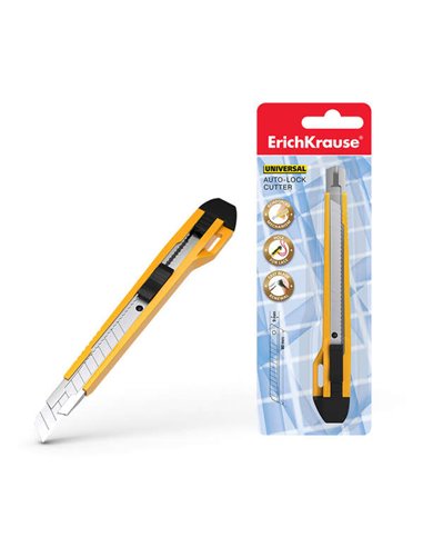 ErichKrause - Cuter avec fixateur automatique universel - Système de rétention de lame autobloquant - Séparateur intégré - Lame 