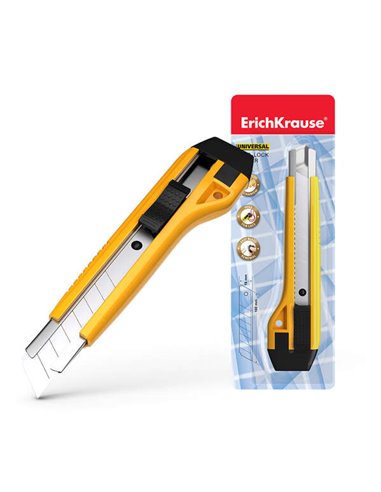 ErichKrause - Cuter avec fixateur automatique universel - Système de rétention de lame autobloquant - Séparateur intégré - Lame 