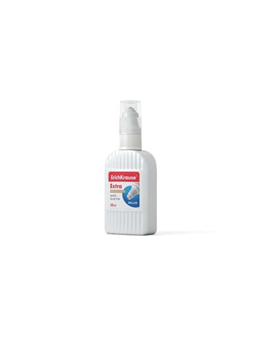 ErichKrause - Rouleau de colle blanche PVA 50 ml - Haute capacité adhésive - Applicateur à rouleau - Non toxique - Résistant au 