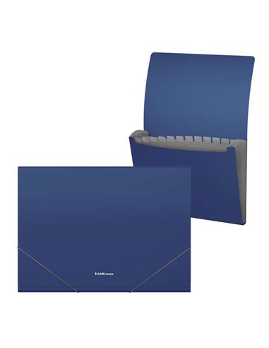 ErichKrause - Classificateurs Classiques Mats - 12 Couvertures - Format A4 - Couleur Bleu