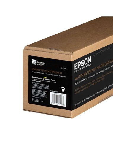 Epson - Rouleau de papier toile mat résistant à l'eau, 44" x 12,2 m, 375 g/m²