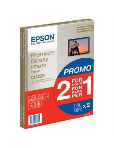 Epson - C13S042169 Papier Photo A4 255gr - Finition Brillante - 30 Feuilles - pour Imprimantes Jet d'encre