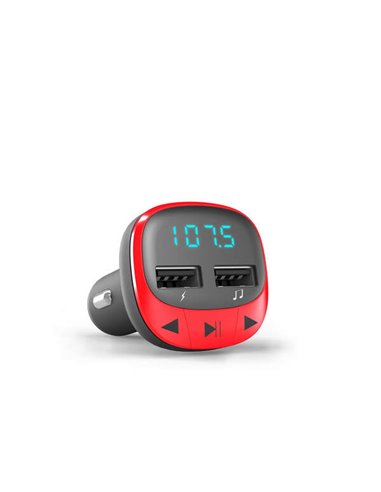 Energy Sistem - Transmetteur FM pour voiture - MicroSD - Chargement USB - USB MP3 - Couleur Rouge