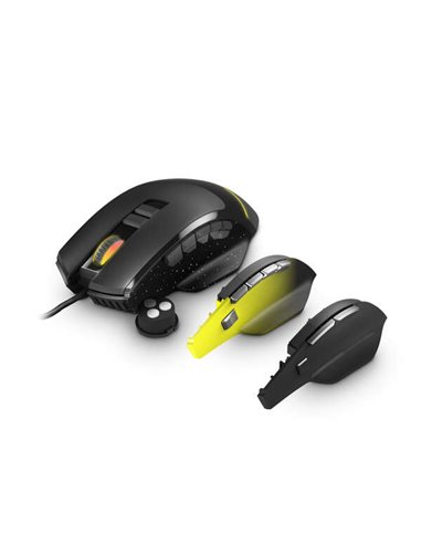 Energy Sistem - Souris de jeu ESG M5 Triforce - 10 000 dpi - Boutons de commande 8/10/15 - Poids adaptatif - Lumières RVB - Coul