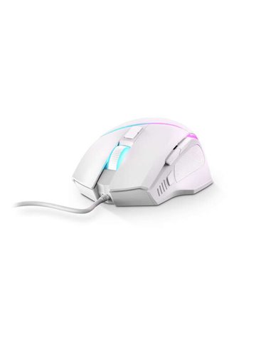 Energy Sistem - Souris de jeu ESG M2 - 6400 dpi - USB - Lumières LED RVB - 8 boutons personnalisables - Couleur blanche