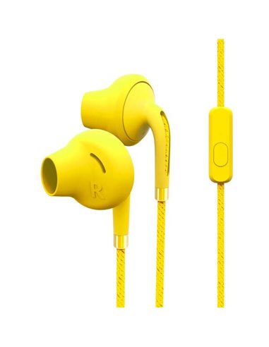 Energy Sistem - Casque Style 2+ - Basses profondes - Microphone - Contrôle de conversation - Double longueur - Couleur jaune