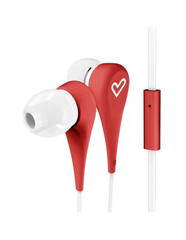 Energy Sistem - Casque Style 1+ - Microphone - Contrôle de conversation - Câble Plat - Couleur Rouge