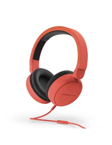 Energy Sistem - Casque Style 1 Talk Chili - Rotation 180º - Cordon Amovible - Couleur Rouge