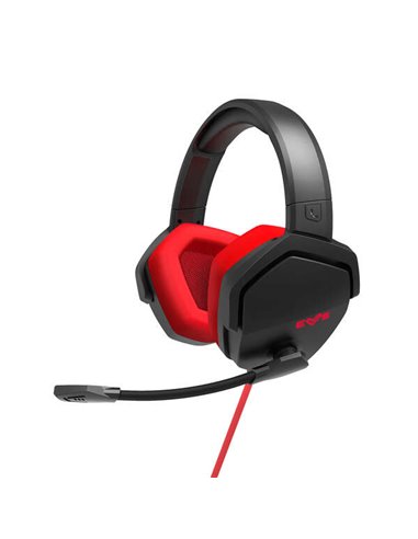 Energy Sistem - Casque Gaming ESG 4 Son Surround 7.1 - Lumière LED - Coussinets en Cuir Protéiné - Couleur Rouge