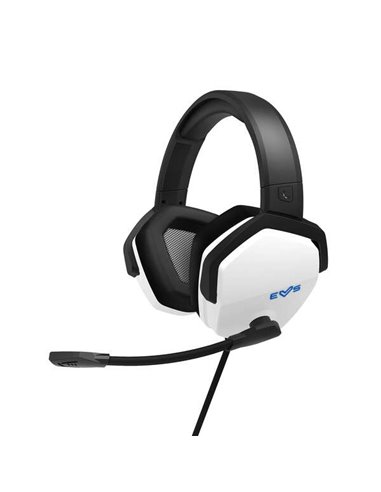 Energy Sistem - Casque Gaming ESG 4 Son Surround 7.1 - Lumière LED - Coussinets en Cuir Protéiné - Couleur Blanc