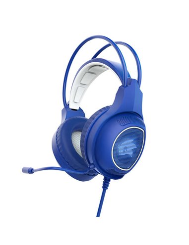 Energy Sistem - Casque de jeu laser ESG 2 - Lumière LED - Microphone sur perche - Bandeau auto-ajustable - Couleur bleue