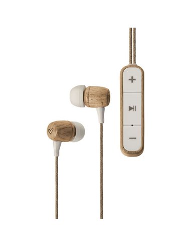 Energy Sistem - Écouteurs Eco Bluetooth BeechWood - Bois Durable - Microphone - USB Type C - Couleur Marron