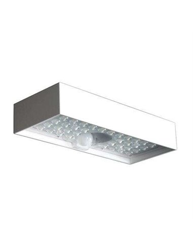 Elbat - Lampe Solaire LED - 230X97X42,7mm - 6W, 900 Lumens - Lumière Blanche 4000K - Détecteur de Mouvement - Couleur Noir