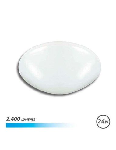 Elbat - Plafonnier LED - Puissance : 24W - Lumens : 2400 - Lumière froide : 6500K - Ac 175-265V - Diamètre : 35cm - Angle : 180º