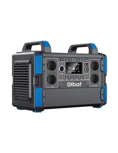 Elbat - Groupe électrogène portable - 1000 W - Batterie au lithium 327 600 mAh - Fonction BMS - Chargement avec panneau solaire 