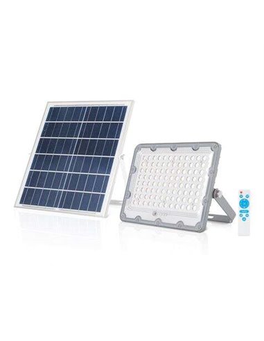 Elbat - Spot Solaire Led 50W - 1440LM - Lumière Froide 6500K - Autonomie jusqu'à 2 Jours - Télécommande - IP67