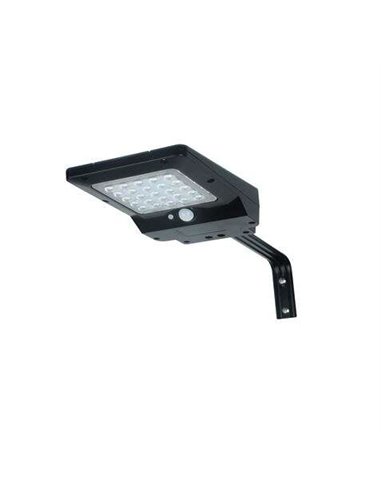 Elbat - Spot Led Solaire 4W - 400LM - Lumière Froide 6000K - Détecteur de Mouvement - Panneau Solaire 2,3W - Pour Mur ou Poteau