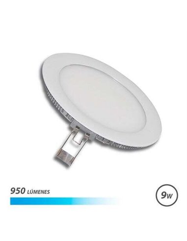 Elbat - Downlight Encastrable Ultra-Plat LED 9W 950LM - Lumière Froide - Design Low Profile - Installation Facile - Couleur Blan