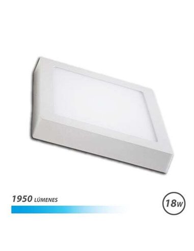 Elbat - Downlight Mural LED 18W 1950lm - Forme Carrée 225mm - Lumière Froide 6500K