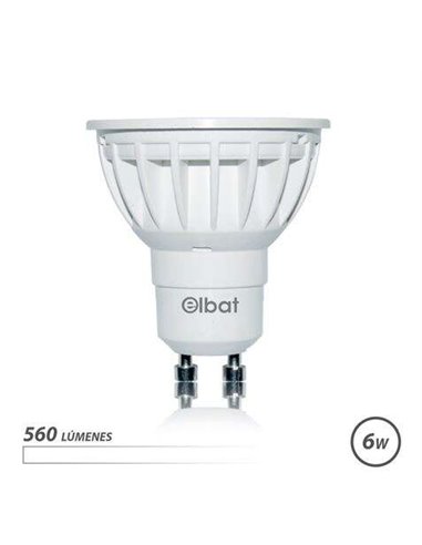 Elbat - Ampoule LED GU10 6W 560LM Lumière Blanche - Économie d'énergie - Longue Durée - Installation Facile - Couleur Blanc