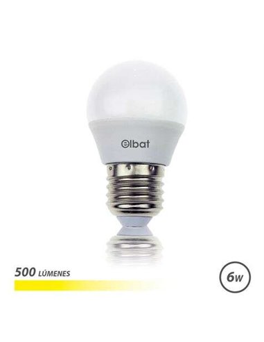 Elbat - Ampoule LED G45 6W 500LM E27 Lumière Chaude - Économie d'énergie - Longue durée de vie - Installation facile - Couleur B