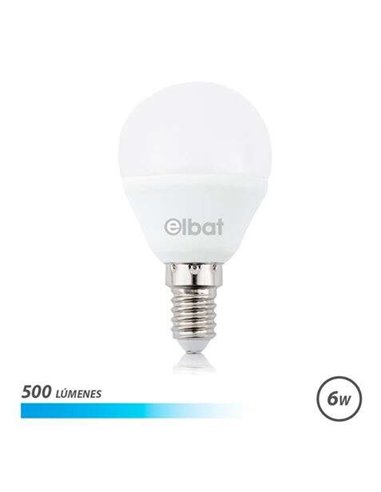 Elbat - Ampoule LED G45 6W 500LM E14 Lumière Froide - Économie d'énergie - Longue Durée de Vie - Faible Consommation - Couleur B