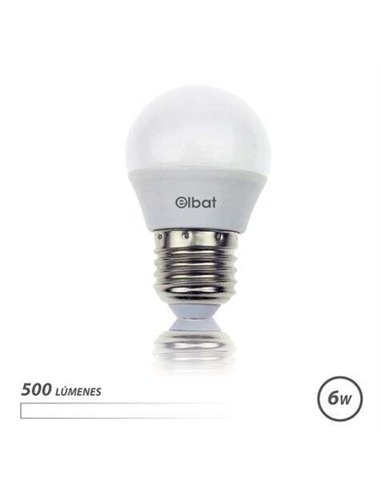 Elbat - Ampoule LED G45 - 6W - 500lm - E27 - Lumière Blanche