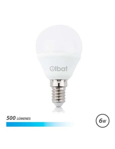 Elbat - Ampoule LED G45 - 6W - 500Lm - E14 - Lumière Blanche