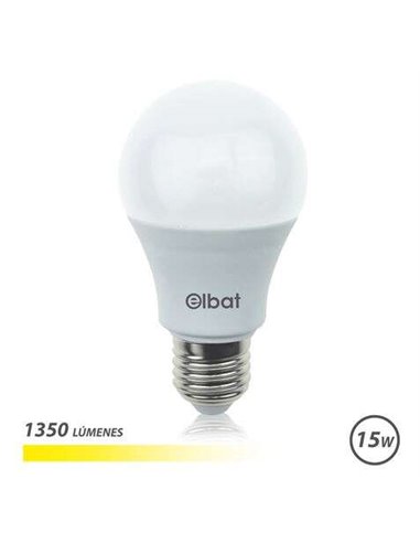 Elbat - Ampoule LED A60 15W E27 1350lm - Lumière Chaude 3000K