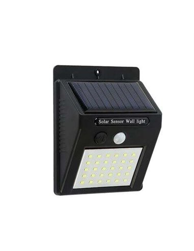 Elbat - Apli-que Solar Led - 30LM - Lumière Froide 6500K - Capteur de Mouvement - Batterie 1200mAh