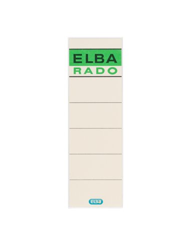 Elba - Paquet de 100 Etiquettes Adhésives L80mm - Facile à Coller - Mesure 80mm - Couleur Beige