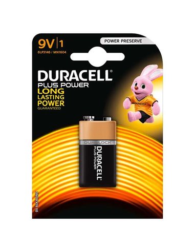 Duracell - Pile alcaline MN1604B1 9V 6LP3146 Plus Power (1 unité)