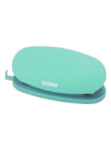 Dohe - Perceuse de bureau Soft Touch - Perce jusqu'à 16 feuilles - Design ergonomique - Couleur vert pastel